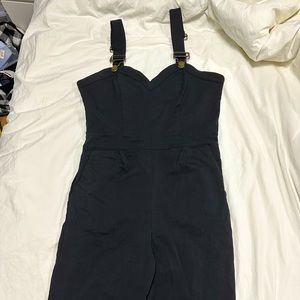 Voodoo vixen black overalls capri large